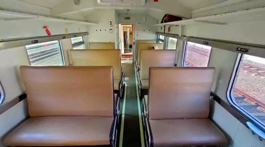 Interior of jakarta bandung economy train