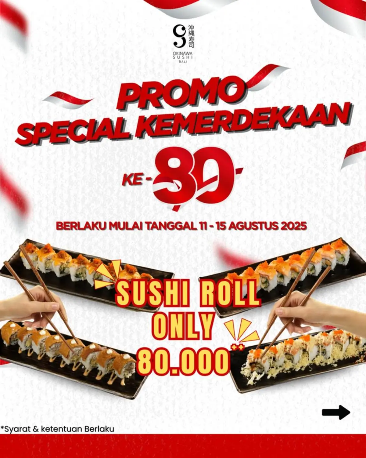 Bali Independence Day restaurant promos